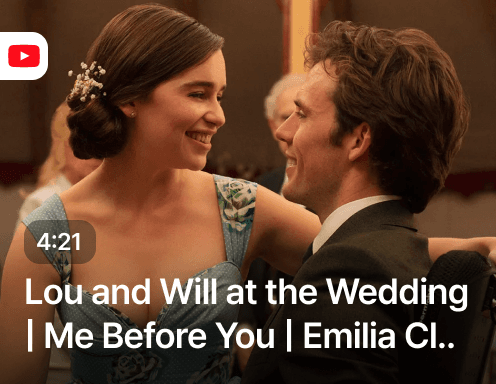 Lou and Will at the Wedding | Me Before You | Emilia Cl..